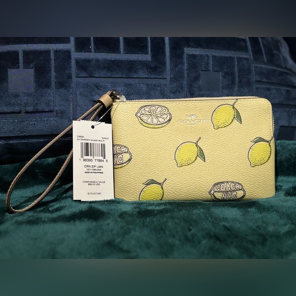 Coach Handbags - Coach Lemon Pattern Wristlet